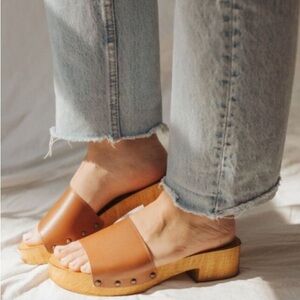 Seychelles Good Spirits leather heeled mule/clog/sandal